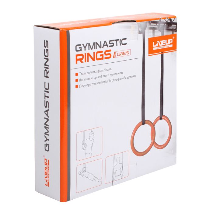 LiveUp Gymnastic Rings – Adjustable Strength Training Rings for Home & Gym